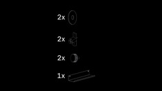 Arne - Metal shelf wide