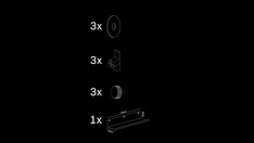 Arne - Metal shelf wide