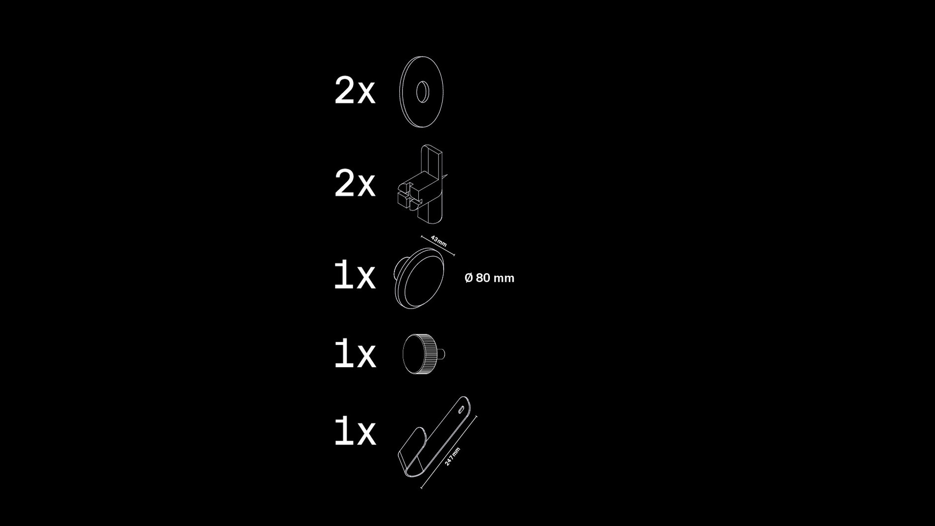 Eilin - colgador largo con botón de madera