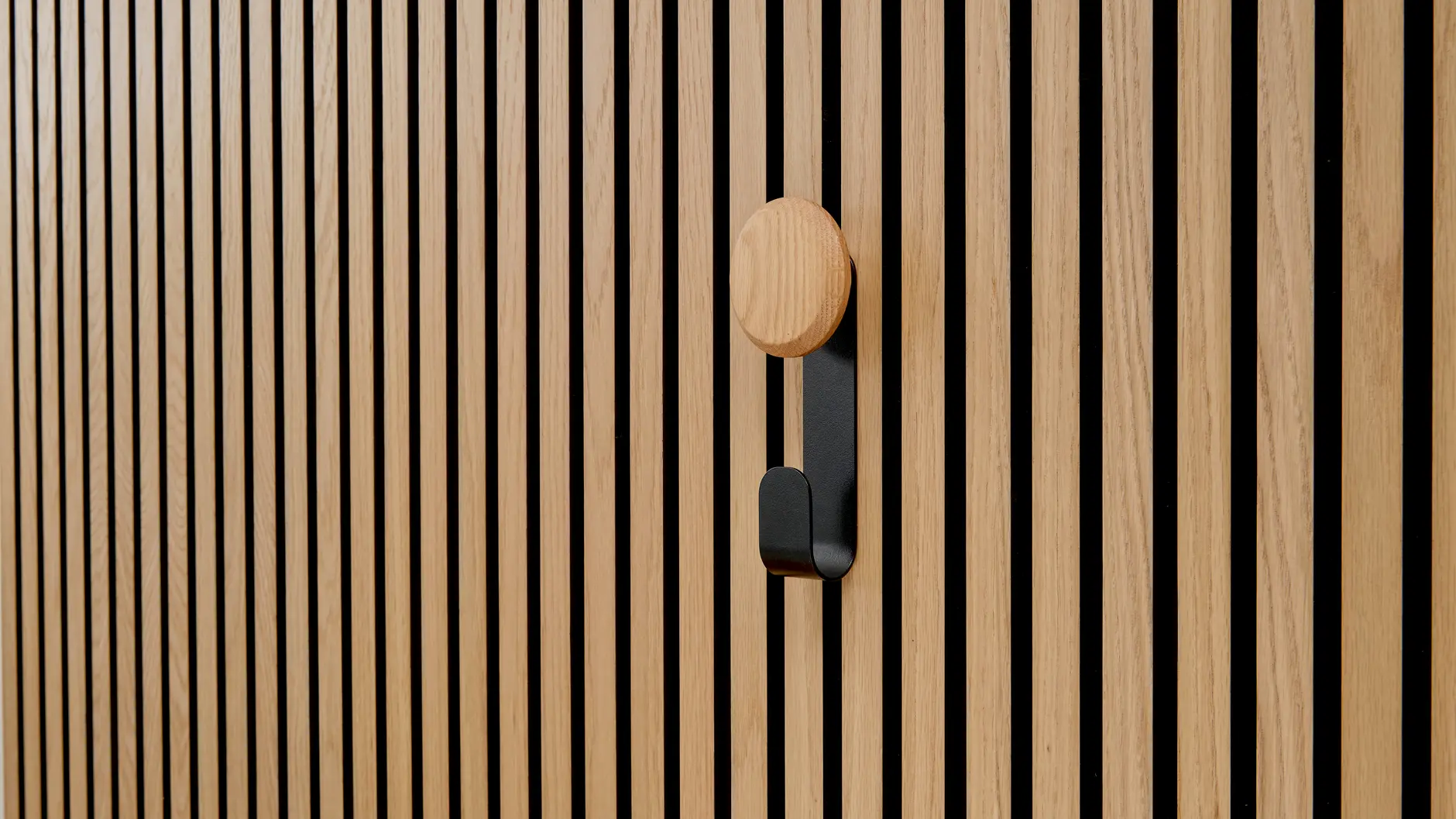Jesper - Haken kurz mit Holzknopf
