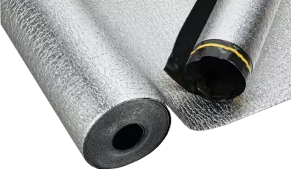 Combi-PE schuimfolie met alugeluidsisolatie 2mm Combi-PE schuimfolie met alugeluidsisolatie 2mm